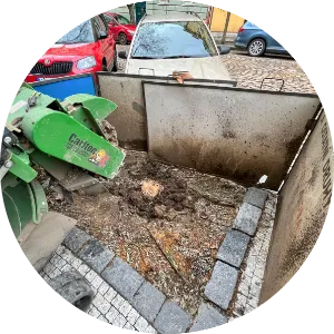 frézování pařezu